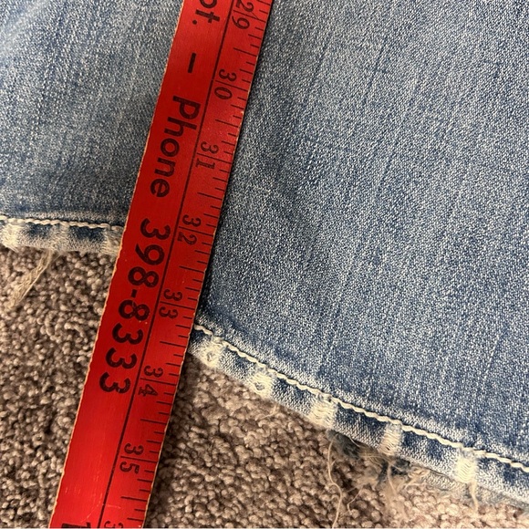 True Religion BOBBY BIG T Women's Distressed  Flared Jeans Size 29 Vintage USA - Picture 10 of 10